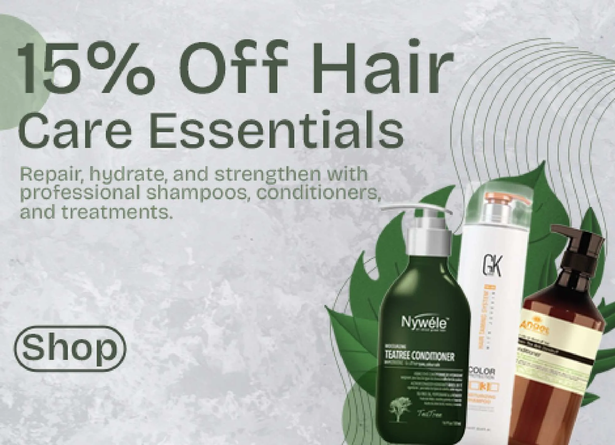 15% off Hair Care Essentials